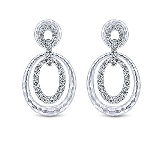 Argentium Silver White Sapphire Earrings