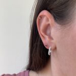 White Gold 0.40 Carat Diamond Hoop Earrings