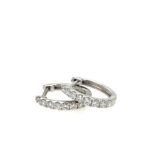White Gold 0.40 Carat Diamond Hoop Earrings