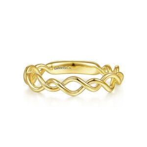 Yellow Gold Twisted Stackable Band