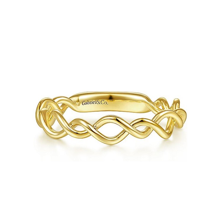 Yellow Gold Twisted Stackable Band