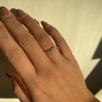 Yellow Gold Curved Diamond Stackable Band