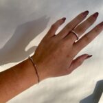 White Gold Flex Bangle Bracelet with Diamonds