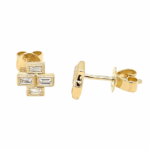 Yellow Gold Diamond Earrings