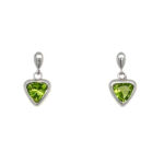 Estate: White Gold Peridot Drop Earrings