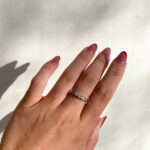 Estate: White Gold Diamond Three-Stone Ring