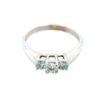 Estate: White Gold Three-Stone Diamond Ring