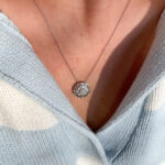 Estate: White Gold Diamond Medallion Necklace