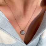Estate: White Gold Diamond Medallion Necklace
