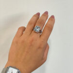 White Gold Aquamarine and Diamond Ring