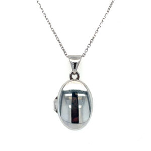 White Gold Locket Necklace