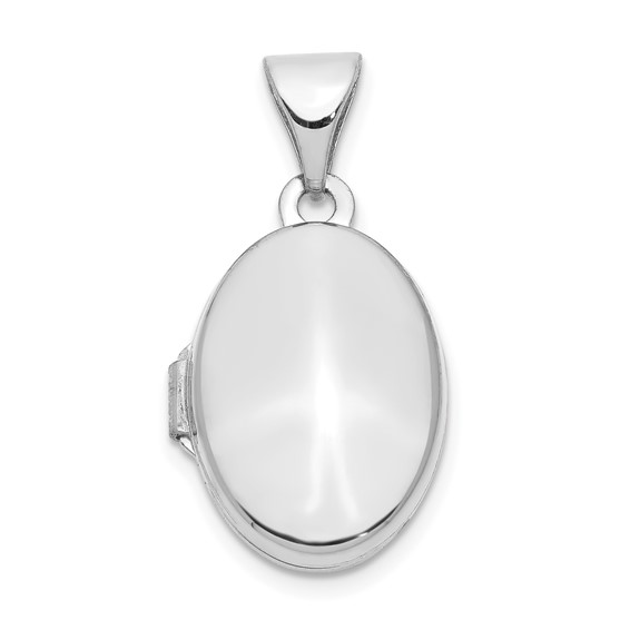 White Gold Locket Necklace
