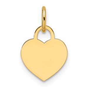 Yellow Gold Polished Heart Charm