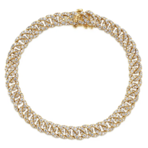 Yellow Gold Diamond Link Tennis Bracelet