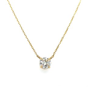 Estate:  Yellow Gold Moissanite Necklace