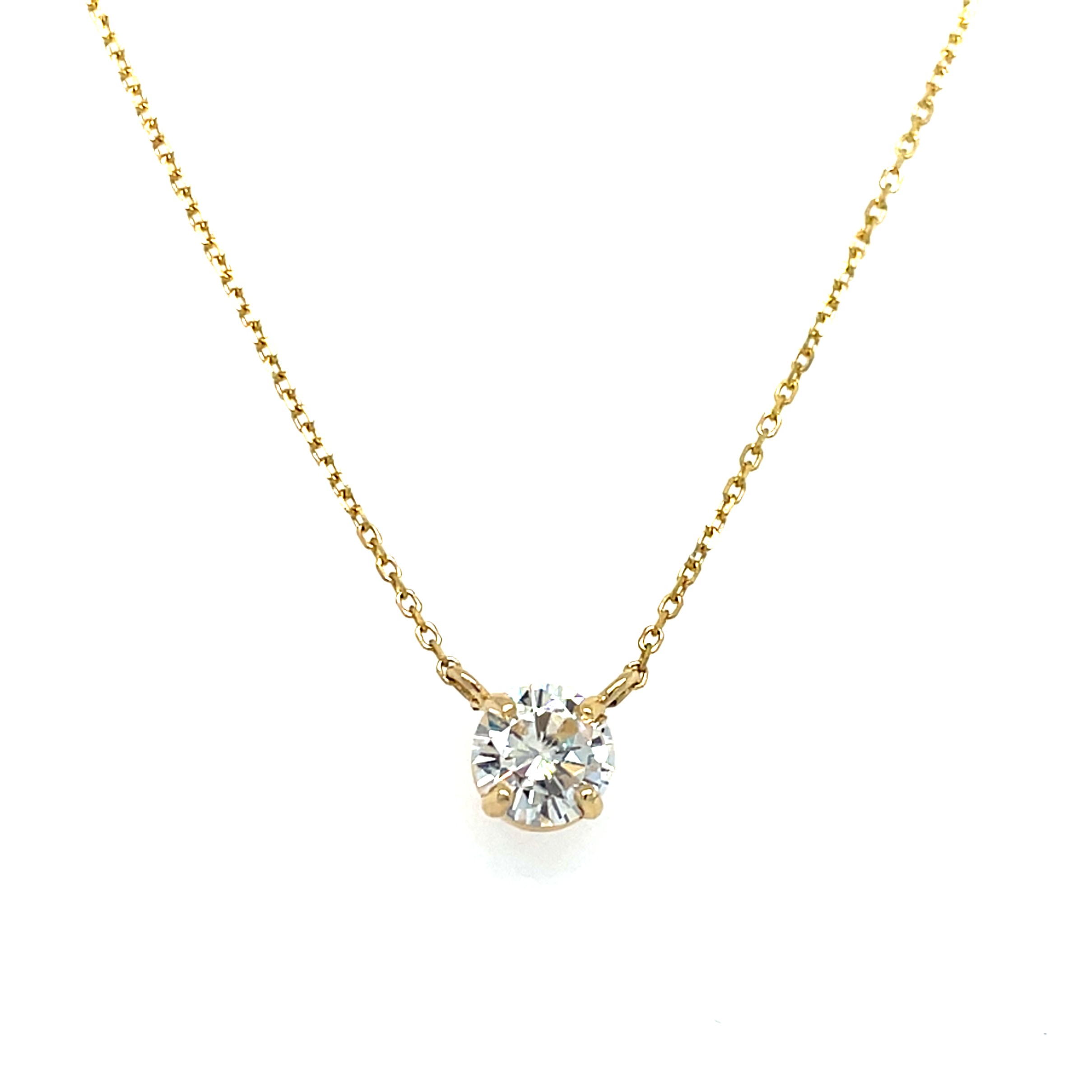 Estate:  Yellow Gold Moissanite Necklace