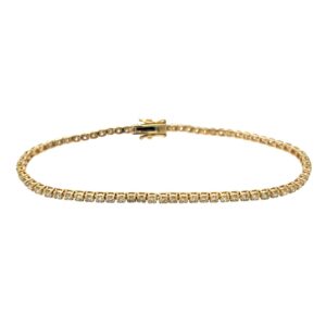 Yellow Gold Diamond Tennis Bracelet