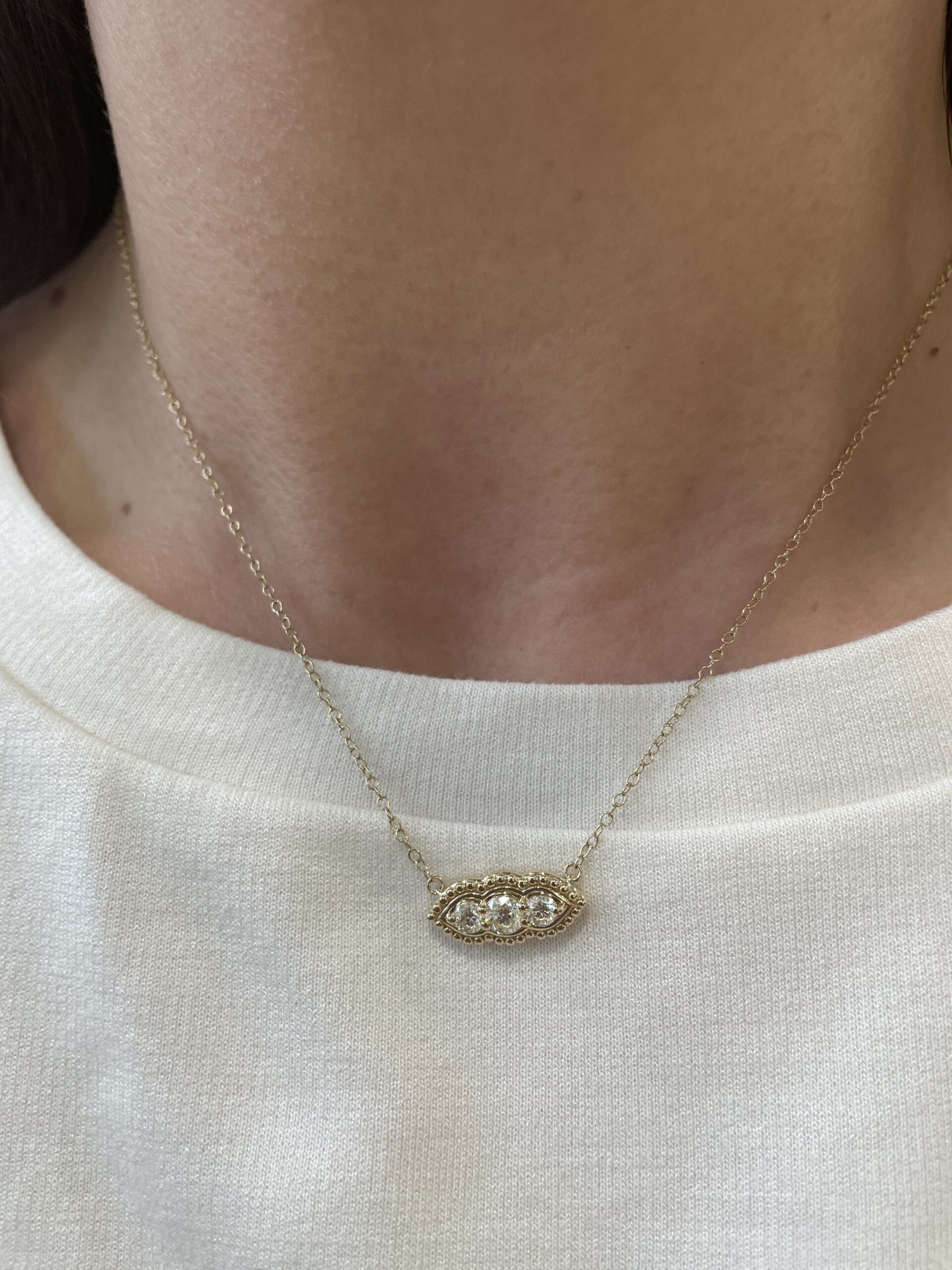 Yellow Gold Diamond Necklace