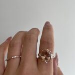 Rose Gold Morganite Ring with Diamonds