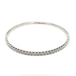 White Gold Diamond Tennis Bangle Bracelet