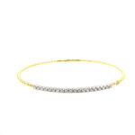 Two-Tone Gold Diamond Bangle Bracelet