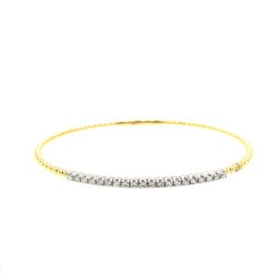 Two-Tone Gold Diamond Bangle Bracelet