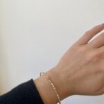 Yellow Gold Bangle Bracelet with Diamonds