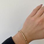 Yellow Gold Bangle Bracelet with Diamonds