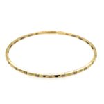 Yellow Gold Bangle Bracelet with Diamonds