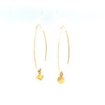 Yellow Gold Cube Threader Earrings