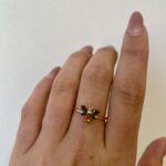 Yellow Gold Citrine and Diamond Insect Ring
