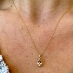 Rose Gold Morganite Necklace with Diamonds