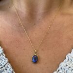 Estate: Yellow Gold Opal Necklace