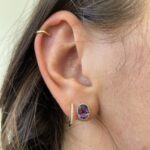 White Gold Amethyst Stud Earrings