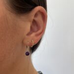 White Gold Amethyst Earrings