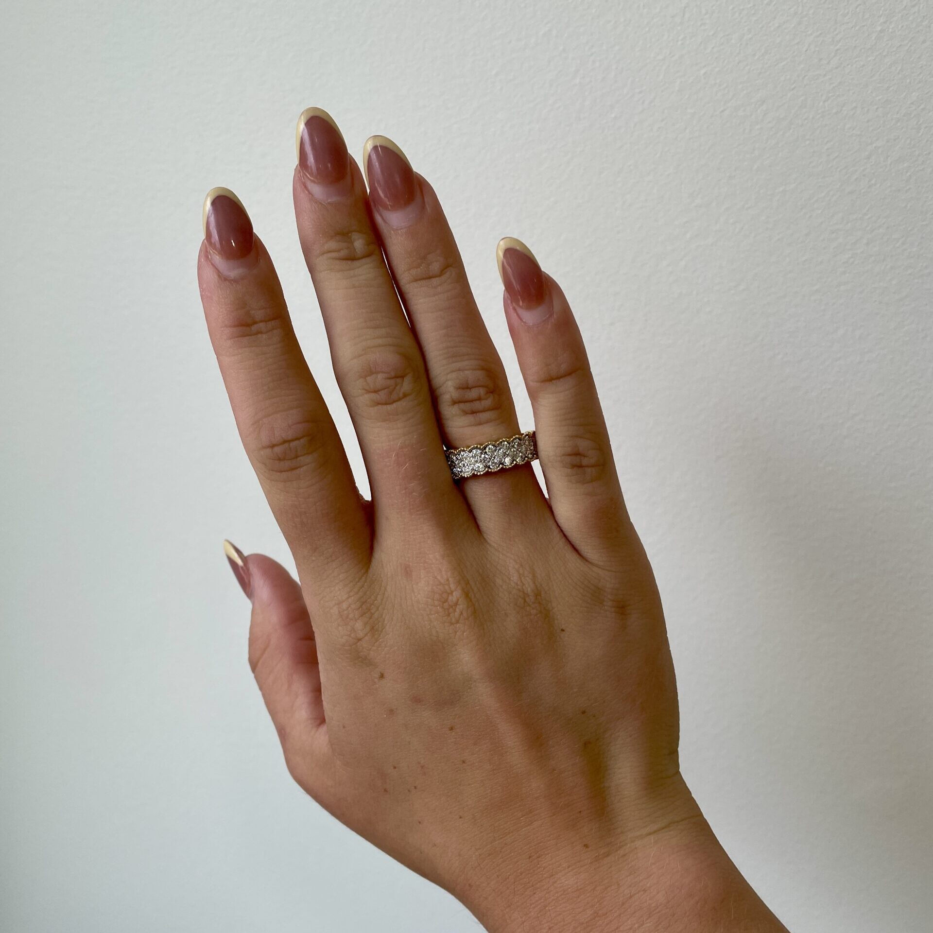 White and Yellow Gold Diamond Fashion Band