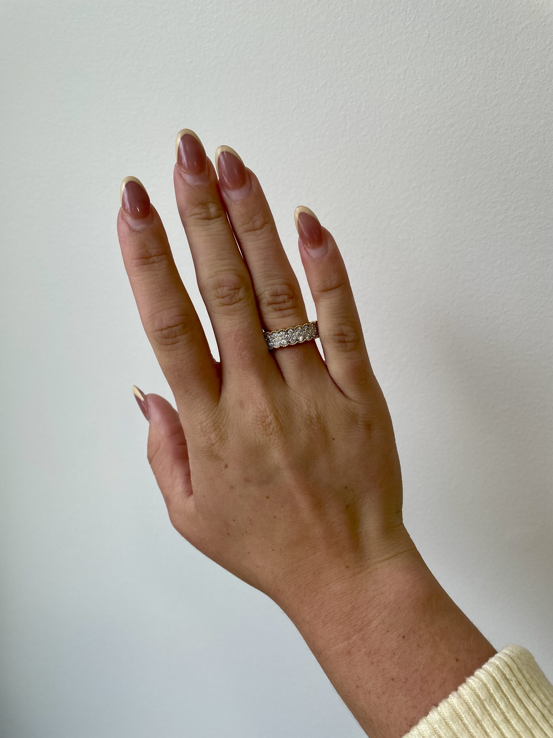 White and Yellow Gold Diamond Fashion Band