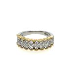 White and Yellow Gold Diamond Fashion Band