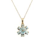 Yellow Gold Aquamarine Necklace