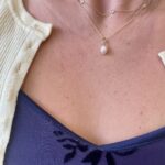 Yellow Gold Freshwater Pearl Drop Necklace