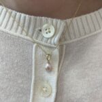 Yellow Gold Freshwater Pearl Drop Necklace