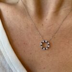 White Gold Sapphire and Diamond Necklace