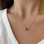 Yellow Gold Amethyst Necklace