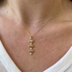 Yellow Gold Citrine and Diamond Necklace