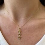 Yellow Gold Citrine and Diamond Necklace