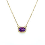 Yellow Gold Amethyst Necklace