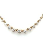 Yellow Gold Graduated Diamond Necklace