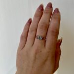 Yellow Gold Triple Oval Amethyst & Blue Topaz Bezel Ring