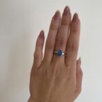 Sterling Silver Free-Form Doublet Opal Ring