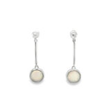 Sterling Silver Opal Earrings